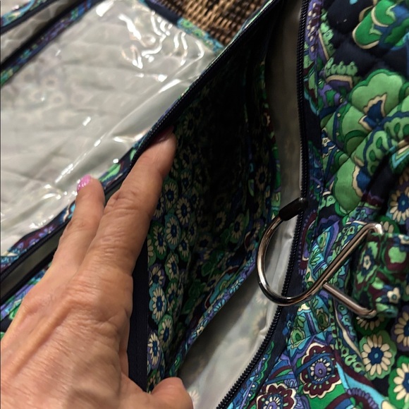 Vera Bradley Floral Blue and Green Travel Bag - Picture 9 of 16